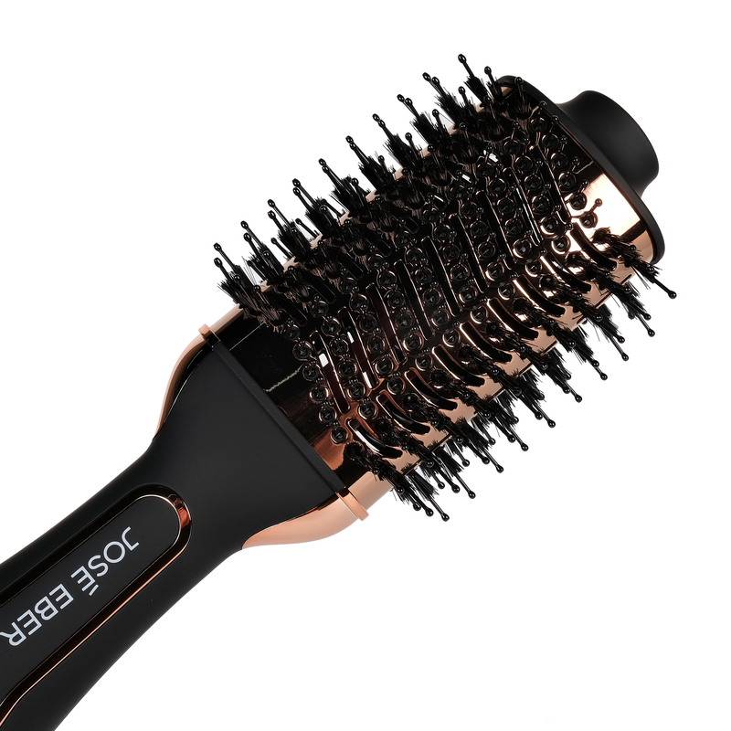 Jose Eber  Hot Air Brush - 4-in-1 Hair Volumizer, Dryer, Smoother and Straightner - Dual Voltage & 1300 Watts - One Step Hair Styler and Volumizer for Drying Straightening Curling Volumizing (Black)