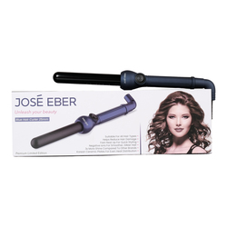Jose Eber   ProStyle 25mm Clipless Curling Iron - Negative Ions Hair Curler- Ceramic Wand for Stunning Beach Waves & Long-Lasting Curls (Blue)