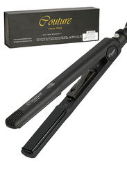 Couture Hair Pro Ceramic Hair Straightener - Premium Quality Hair tools- Fast Heat Up and Long Lasting - Black