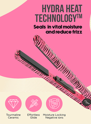 Couture Hair Pro Ceramic Hair Straightener - Premium Quality Hair tools- Fast Heat Up and Long Lasting -Pink Zebra