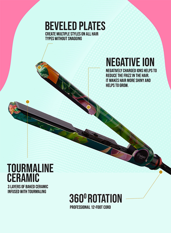 Couture Hair Pro  Ceramic Hair Straightener - Premium Quality Hair tools- Fast Heat Up and Long Lasting - Heaven Flowers
