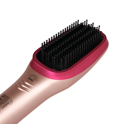 Couture Hair Pro One Step Hot Air Brush - 1200 Watts Professional Styler Blow Dryer with Anti-Scald Comb - Ceramic Ionic Hair Dryer Peach