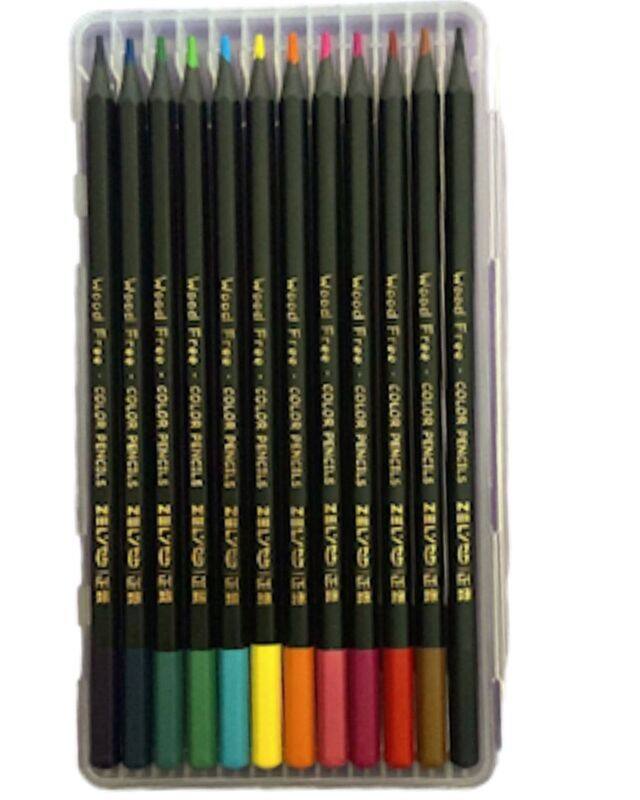 

Generic ZEL Wood-Free Coloured Pencils - Box of 12 Assorted Colours ZL151 R1S6