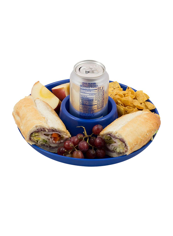 GreatPlate 10-inch Polypropylene Round Food and Beverage Plate, GPL-BLU, Blue