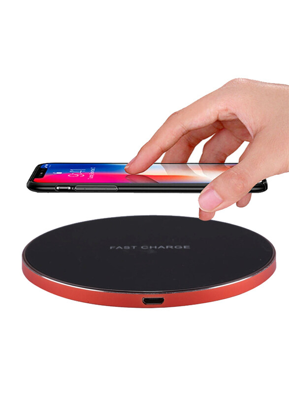 

Amberjack Q21 Fast Charging Wireless Charger Station with Indicator Light, Red