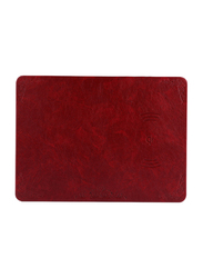 Amberjack M30 Multi-Function Leather Mouse Pad Qi Wireless Charger with USB Cable, Wine Red