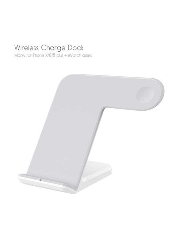 Amberjack F11 Vertical Magnetic Wireless Charger, White