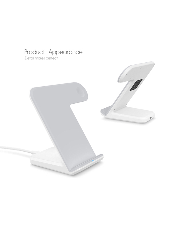 Amberjack F11 Vertical Magnetic Wireless Charger, White