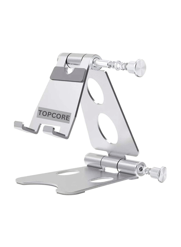 Topcore Dual Desktop Mobile Phone Tablet Holder, Silver