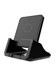 Amberjack A9189 Vertical Wireless Fast Charger with Detachable Mobile Phone Holder, 10W, Black