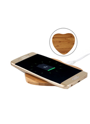 Amberjack SW-V300 5V 1A Output Heart Shape Standard Wireless Charger for Qi Standard Phones, Brown