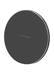 Amberjack GY-68 Ultra-Thin Aluminium Alloy Wireless Fast Charging Qi Charger Pad, Black