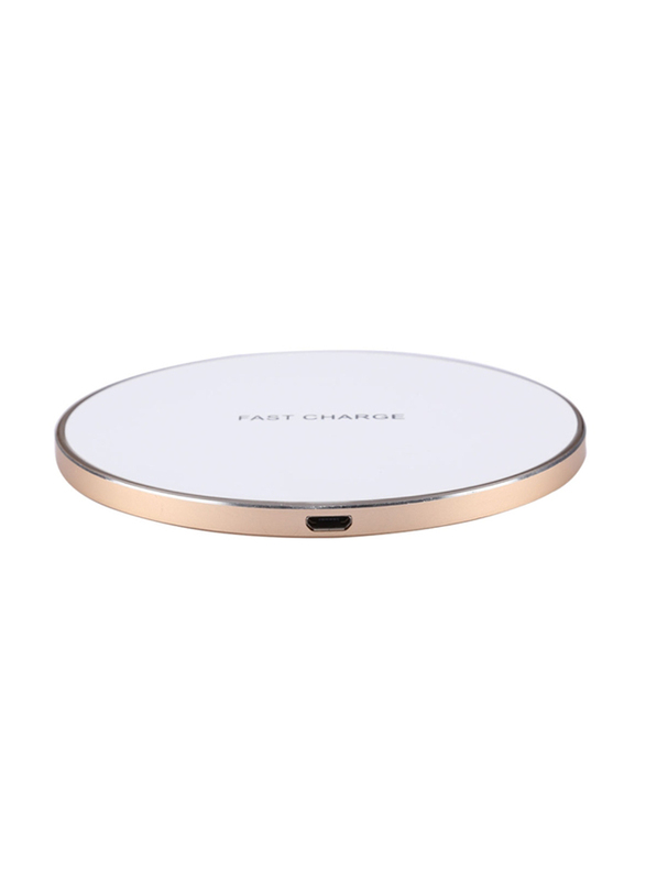 Amberjack Q21 Fast Charging Wireless Charger Station with Indicator Light, Gold