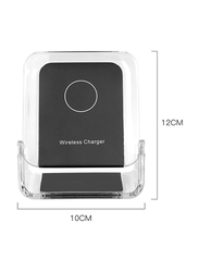 Amberjack A9191 3-in-1 Multifunctional Vertical Wireless Charger for Qi Enabled Devices, 10W, Black