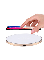 Amberjack Q21 Fast Charging Wireless Charger Station with Indicator Light, Gold