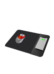 Amberjack QI Standard Rubber Mouse Pad Lighting Wireless Charger, 10W, OJD-36, Black