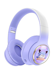 Amberjack AKZ56 Wireless/Bluetooth Music Over-Ear Gaming Headphones, Purple