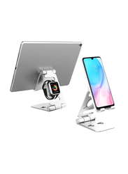 Topcore Dual Desktop Mobile Phone Tablet Holder, Silver