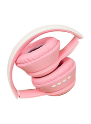 Amberjack AKZ55 Wireless/Bluetooth Over-Ear Gaming Headphones, Pink