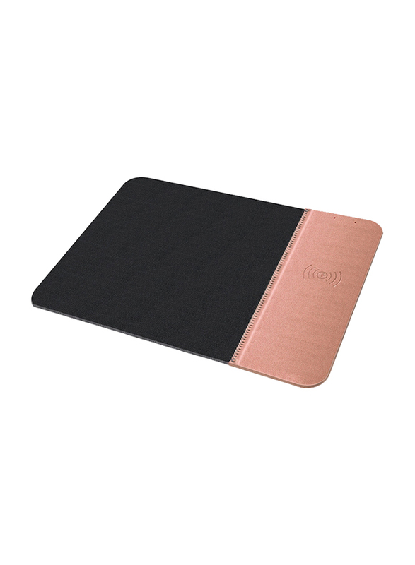 

Amberjack OJD-36 Qi Standard Lighting Wireless Charger with Rubber Mouse Pad, 10W, Rose Gold