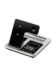 Amberjack 5-in-1 Multifunctional Foldable Wireless Charger Desktop Phone Stand, 15W, A93, Silver