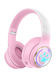 Amberjack AKZ61 Wireless/Bluetooth Over-Ear Gaming Headphones, Pink