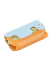 Amberjack 3D Printed Fidget Funny Plastic Carrot Knife Toy, Ages 3+, Orange/Blue