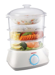 Emerald 10L 3 Tiers/Levels Food Steamer, 900W, EA7403FS, White