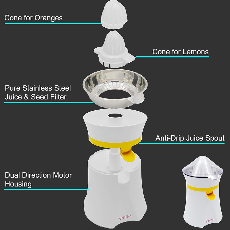 Emerald Vitamin Citrus Juicer, White