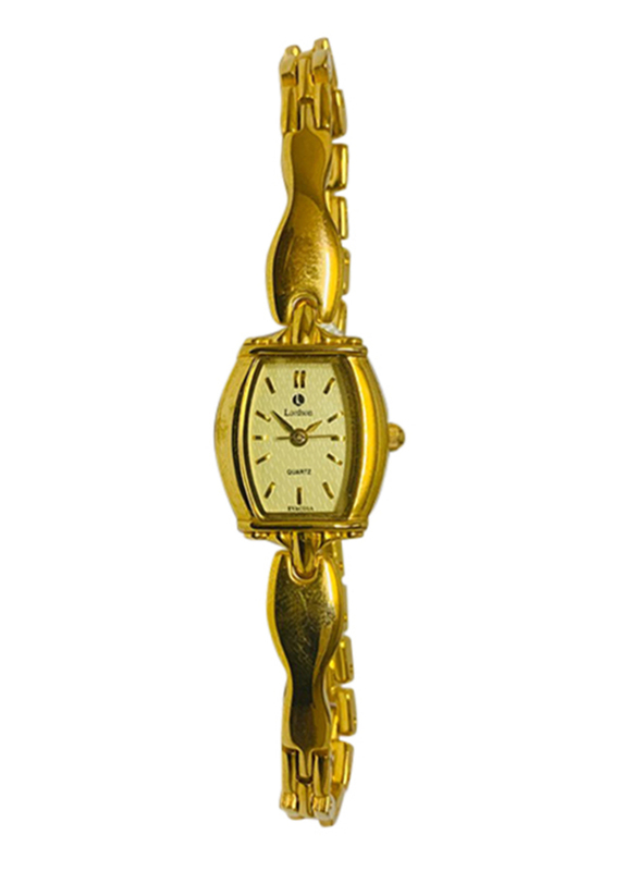 Lordson Analog Watch for Women with Stainless Steel Band, L4137, Gold