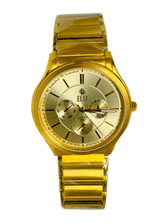 ساعة يد إليز بعقارب للرجال وسوار من الستانليس ستيل، كرونوغراف، 20-8176G، ذهبي - ذهبي