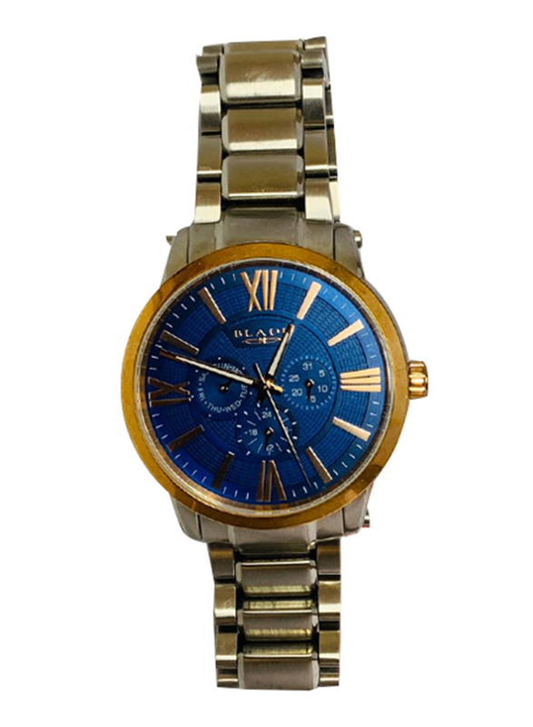ساعة يد بليد بعقارب للرجال وسوار من الستانليس ستيل، كرونوغراف، 10-3387G، فضي - أزرق