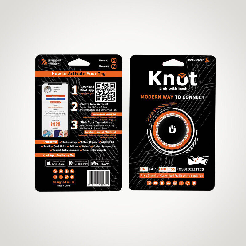 Knot NFC Tag, for seamless connectivity with nfc technology