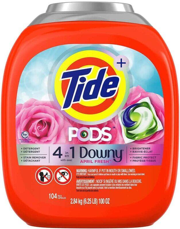 

Tide with 4 In 1 Downy HE Laundry Detergent Pods, 104 Count 2.84 Kg