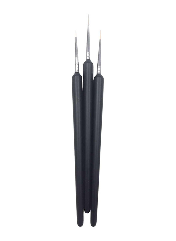 

Globalstar Acrylic & Nail Art Brush, 3 Pieces, Black