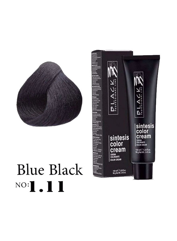 Black Professional Line Color Cream, Blue Black 1.11