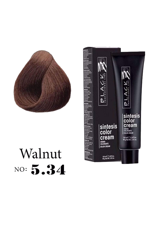 Black Professional Line Sintesis Colour Cream, 100ml, BLK150043, Walnut 5.34