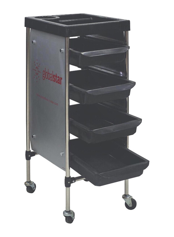 

Globalstar Professional Salon Trolley, S30A, Silver/Black