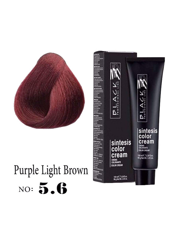 

Black Professional Line Sintesis Color Cream, 100ml, BLK150049, Purple Light Brown 5.6