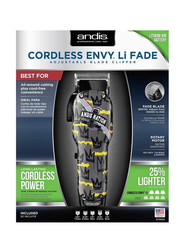 

Andis Cordless Envy Li Fade Cliper, Multicolour