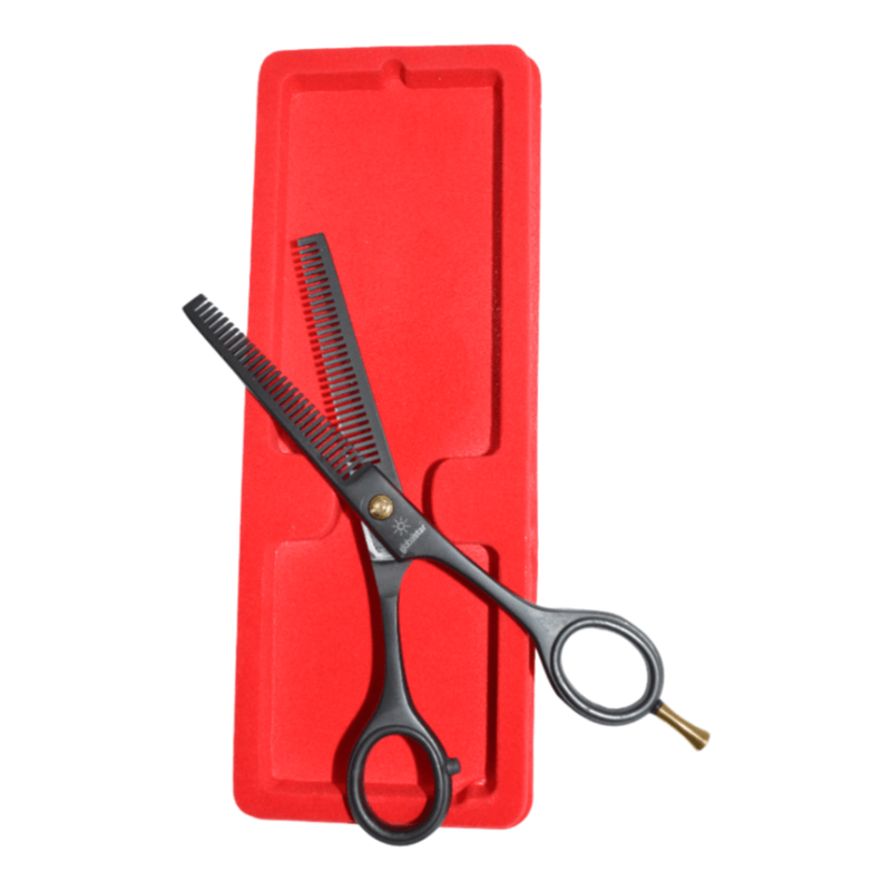 Globalstar 6.0" Dual Thinning Hair Scissors - Elegant Black Design