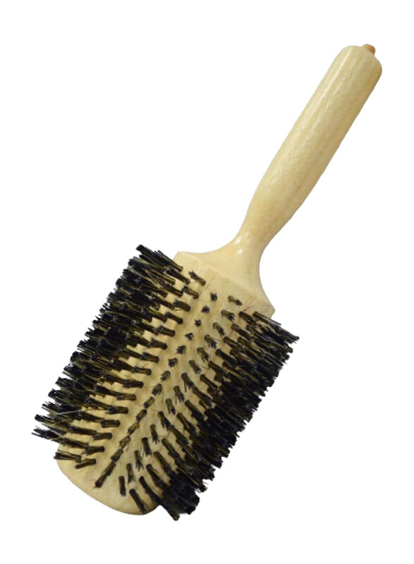 

Globalstar Boar Bristle Wood Roll Brush for All Hair Types, WB919-24, Brown
