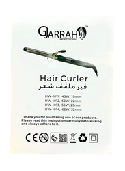 Gjarrah Professional Ceramic Hair Curler, 62W, 32mm, HW-1014, Green/Black