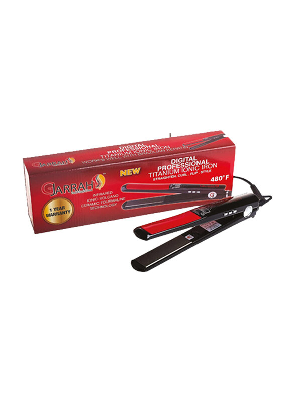 

Gjarrah Hair Straightener, FL-1001, Black/Red