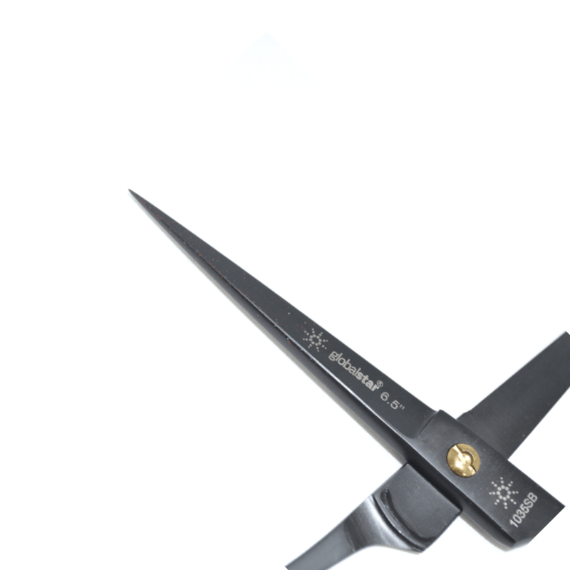 Globalstar Professional 6.5" Hair Cutting Scissors - Sleek Black Finish