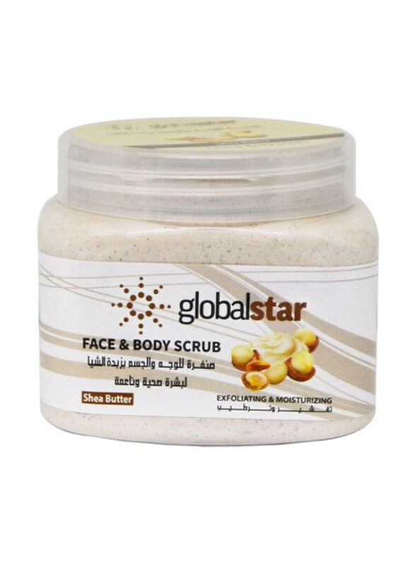 

Globalstar Shea Butter Exfoliating Face & Body Scrub, 500ml