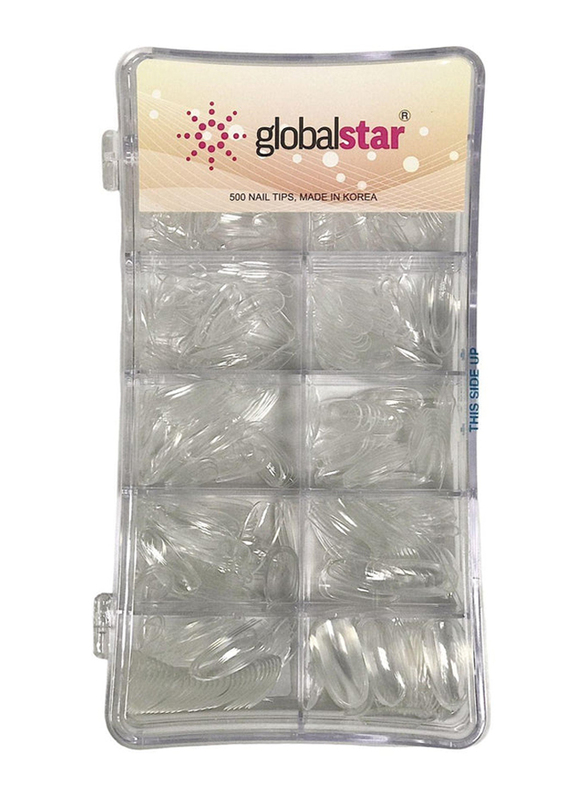 

Globalstar Natural Nail Tips, 500 Pieces, Clear