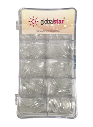 Globalstar Natural Nail Tips, 500 Pieces, Clear