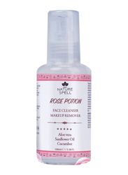 Nature Spell Rose Potion Face Cleanser Makeup Remover, 100ml, White