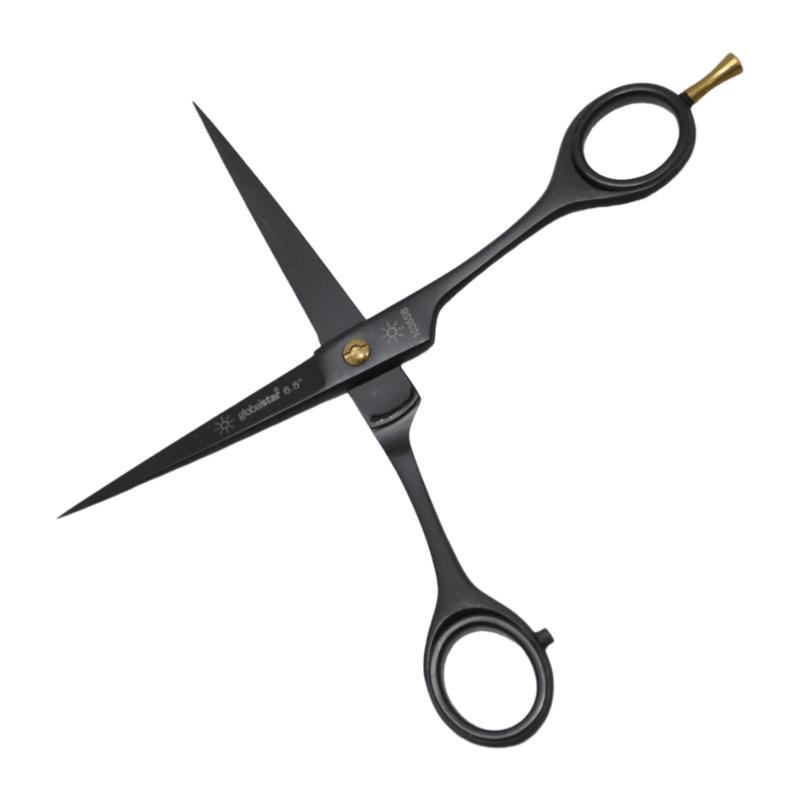 Globalstar Professional 6.5" Hair Cutting Scissors - Sleek Black Finish